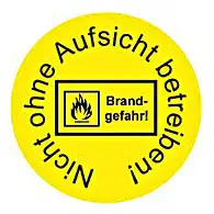 Sticker: Brandgefahr! Sticker: Brandgefahr!